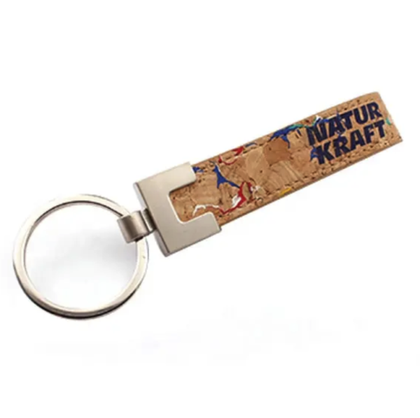 Eco Cork Keychain Natural Keychain Cork Keyring - Image 4
