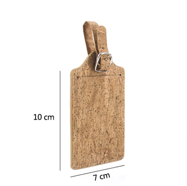 Eco Cork Luggage Tag with Name Card - Image 5