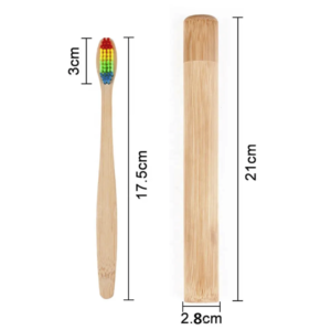 Nylon Brush Head Toothbrush - Reusable, Rainbow, Biodegradable Bamboo
