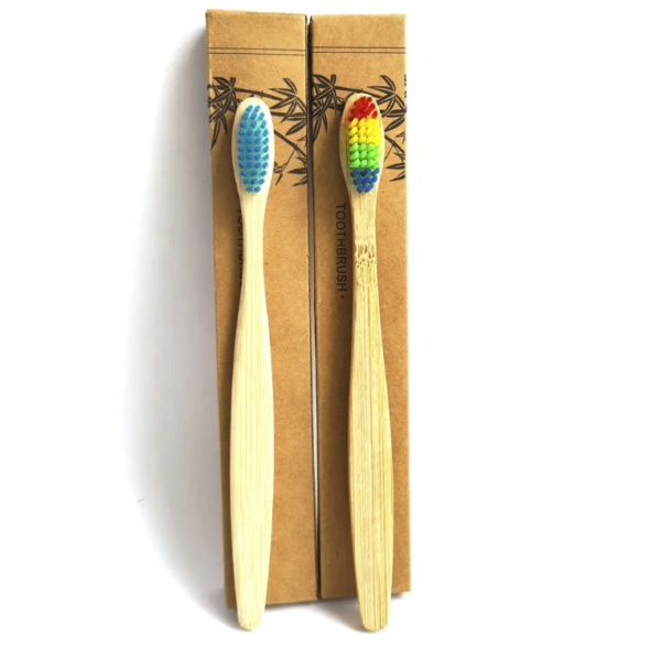 Nylon Brush Head Toothbrush - Reusable, Rainbow, Biodegradable Bamboo - Image 6