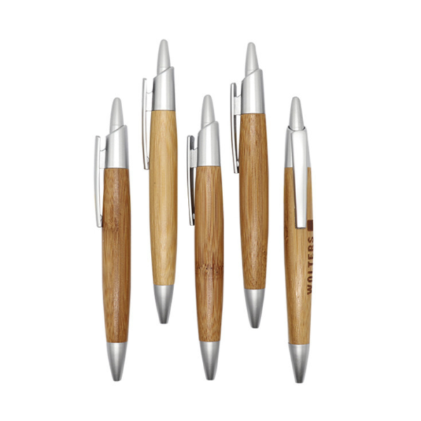 Eco Gifts Customized Ball Pen Bamboo Wooden Grip Ballpoint Pen - Image 12