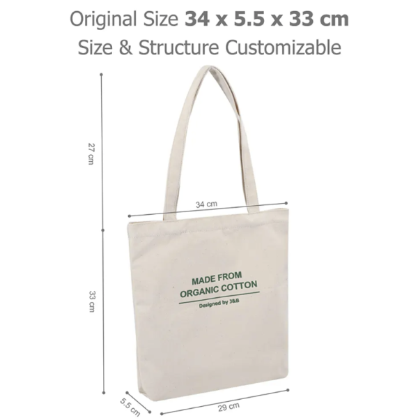 GOTS Organic Cotton Reusable Tote Bags - Image 5