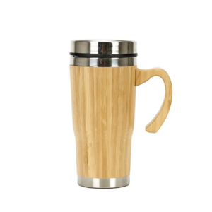 Eco Bamboo Vacuum Flask Mug with Handle