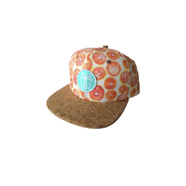Cork Snapback Hat Brim Blank Cap with Woven Patch