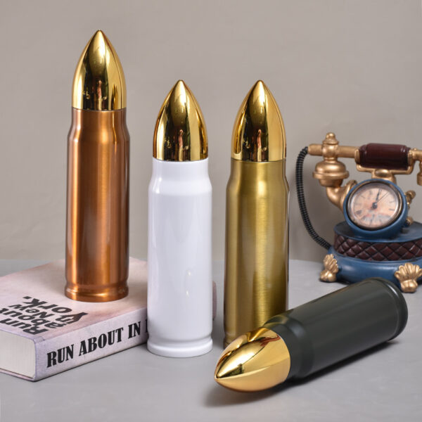 Stainless Steel Bullet Water Bottle - 500ml Thermos Cup - Image 3
