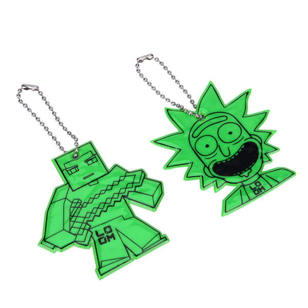 Soft Reflective Keychain PVC Reflective Keychain Reflex Keychain Safety Reflector - Image 6