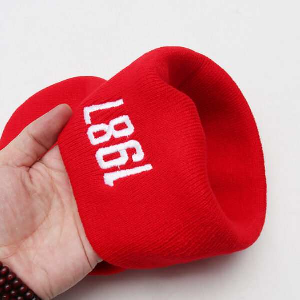 Knitted Beanie Hat Unisex Versatile Warm Hat Acrylic Knitting Hat - Image 9