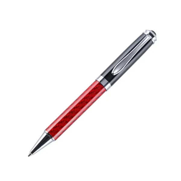Luxury Carbon Fiber Pen - Silver Clip, Heavy Metal Gift - Image 4