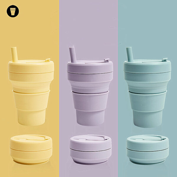 Wholesale Travel Silicone Water Bottle - Telescoping Cup - Image 2