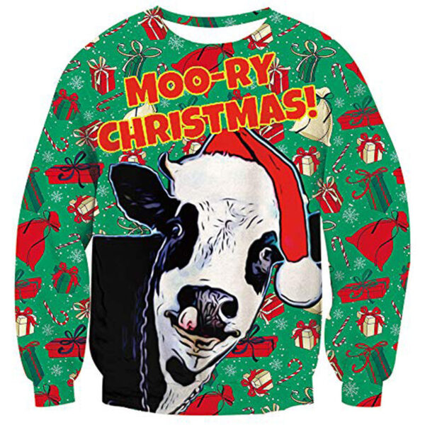 Customized Christmas 3D Digital Printed Hoodie Christmas Style Full-color Printed Unisex Pullover Hoodie - Image 2