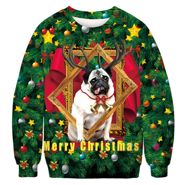 Customized Christmas 3D Digital Printed Hoodie Christmas Style Full-color Printed Unisex Pullover Hoodie - Image 5