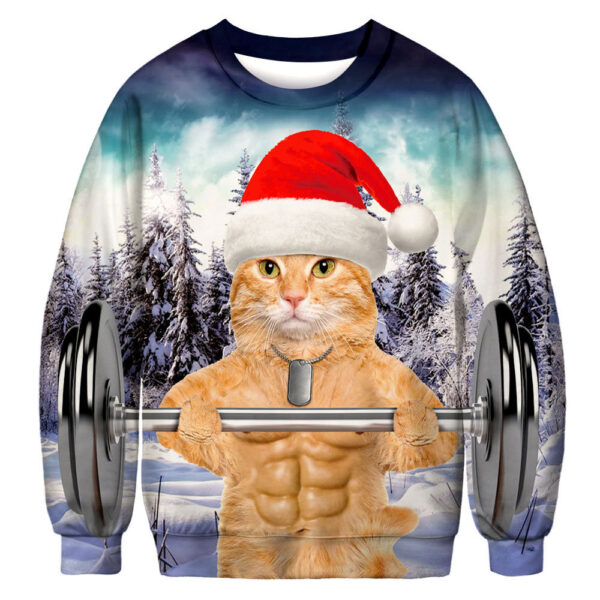 Customized Christmas 3D Digital Printed Hoodie Christmas Style Full-color Printed Unisex Pullover Hoodie - Image 8