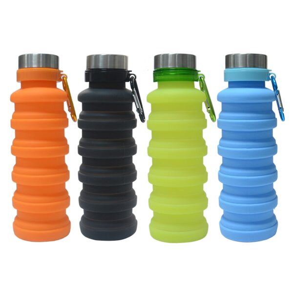 Collapsible Leak-Proof Silicone Water Bottle - Travel Hiking - Image 4