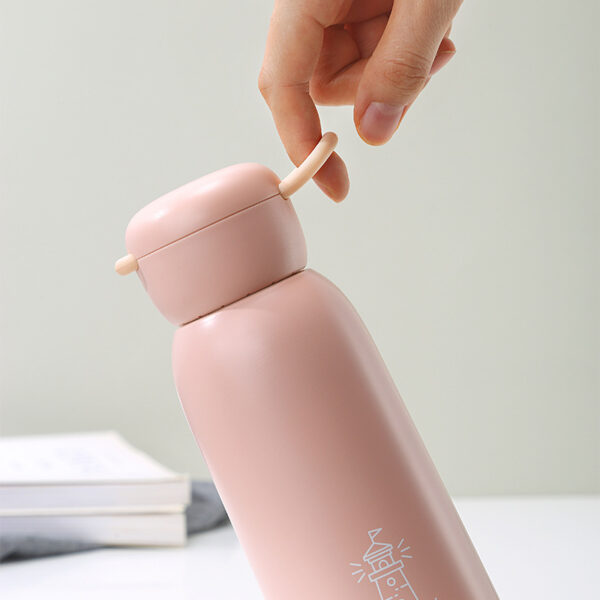 Double Walled Stainless Steel 350ml Water Bottle - Image 6
