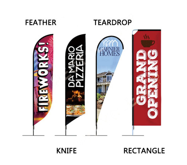 Block Flag Customized Beach Flags Advertising Feather Flag Banners - Image 6