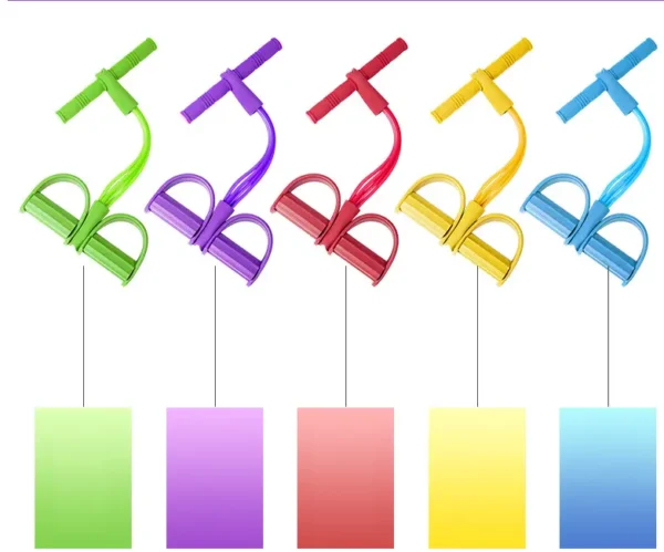 Hot sale Strength training Non-slip Two-strand Weight loss foot pedal pull rope - Image 4