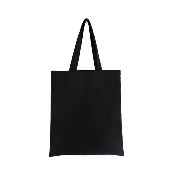 Custom Logo Canvas Tote - Eco-Friendly Reusable Shopping Bag for Women with Pocket Zipper - Image 4