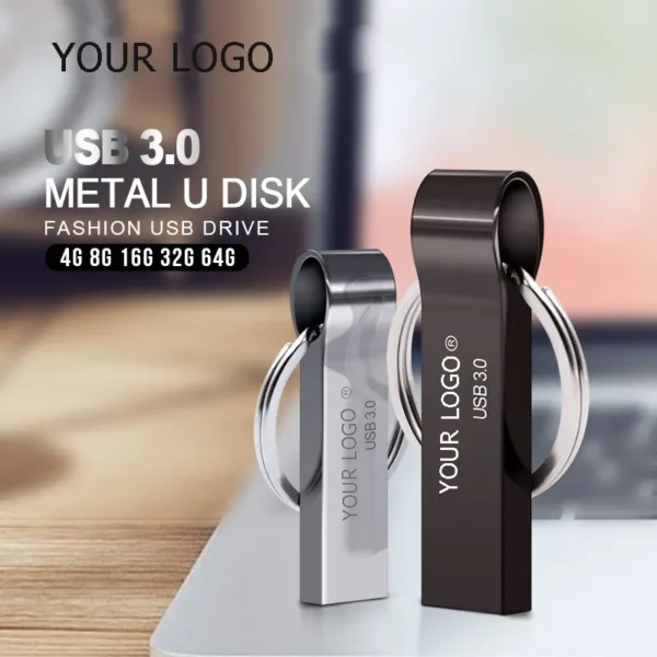 Metal USB flash drive memory stick wholesale custom logo - Image 2
