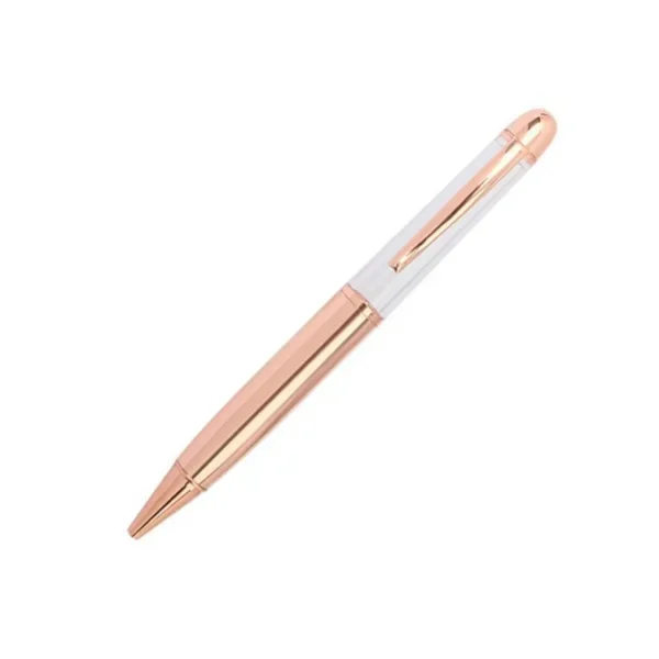 Creative DIY Liquid Floater Pen Glitter Empty Tube Twist Ballpoint Pen metal Pen - Image 6