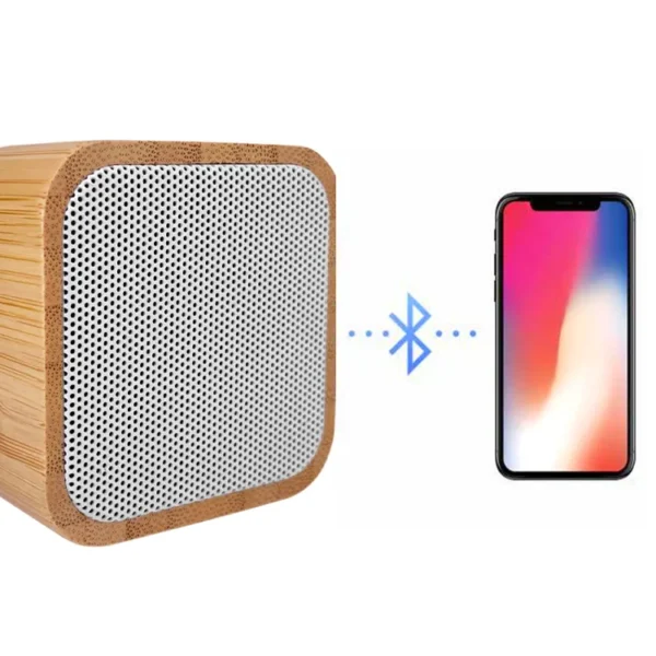 2024 Bamboo Wireless Speaker with Charging - Business Gift - Image 4