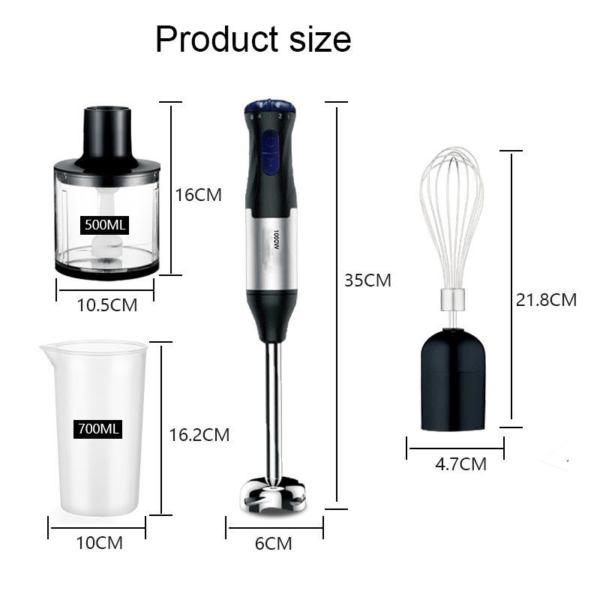 Portable Hand Blender Set 4 in 1 Blender Juicer Grinder - Image 4