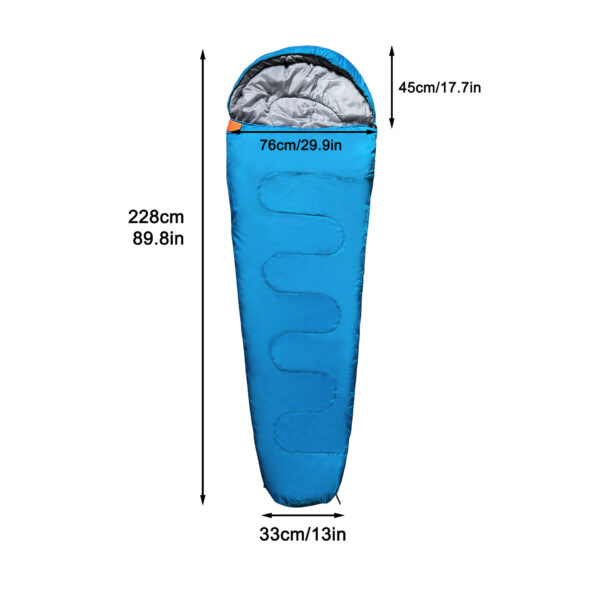 Lightweight Hollow Fiber Sleeping Bag - Camping Gear - Image 6