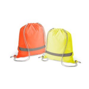 Reflective Stripe Polyester Drawstring Backpack