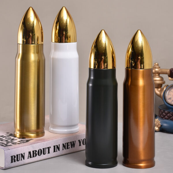Stainless Steel Bullet Water Bottle - 500ml Thermos Cup - Image 5