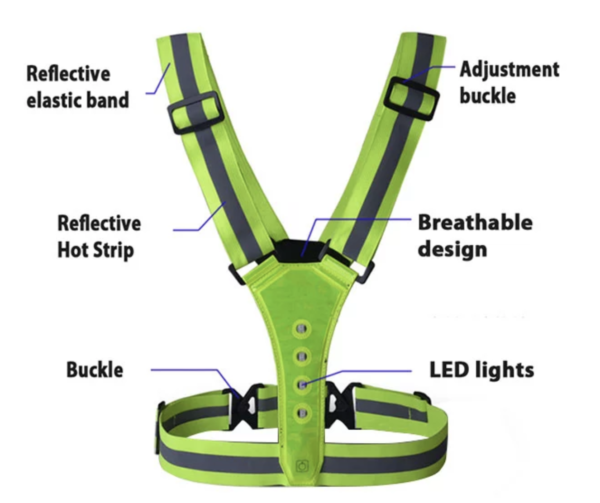 Led Light Up Running Vest Hiking Safety Vest - Image 2