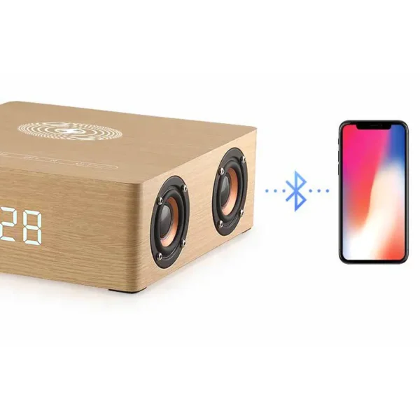Promo LED Wireless Speaker & Charging Alarm Clock - Image 2