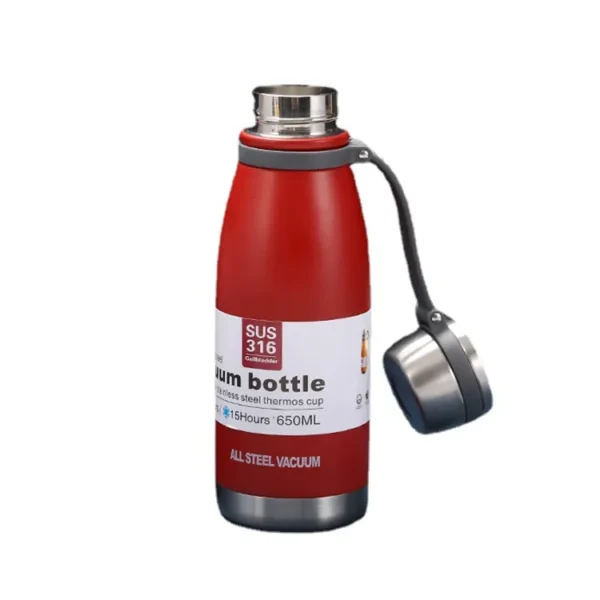 Custom Gym Sport Cola Bottle - Double Wall Stainless Steel Tumbler Vacuum Flask - Image 3