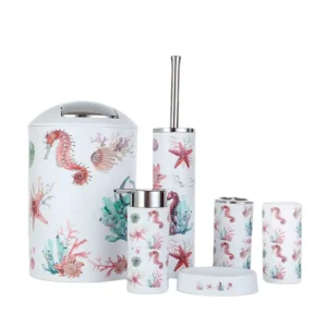 6-in-1 Luxury Sanitary Set - High-Quality Bathroom Plastic Accessories