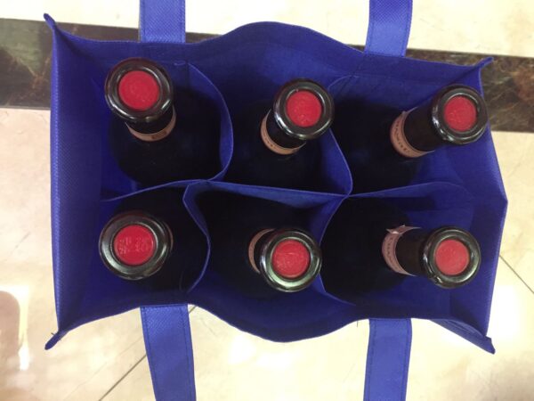 Custom Reusable Wine Non-Woven Shopping Bags - Image 6