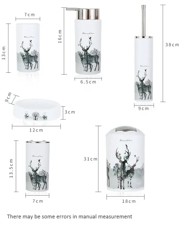 6-in-1 Luxury Sanitary Set - High-Quality Bathroom Plastic Accessories - Image 4