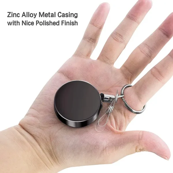 Custom Retractable ID Badge Clip - Heavy-Duty Steel Keychain - Image 3