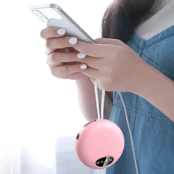 Portable Built-in Cable Charger Mini Power Bank - Image 4