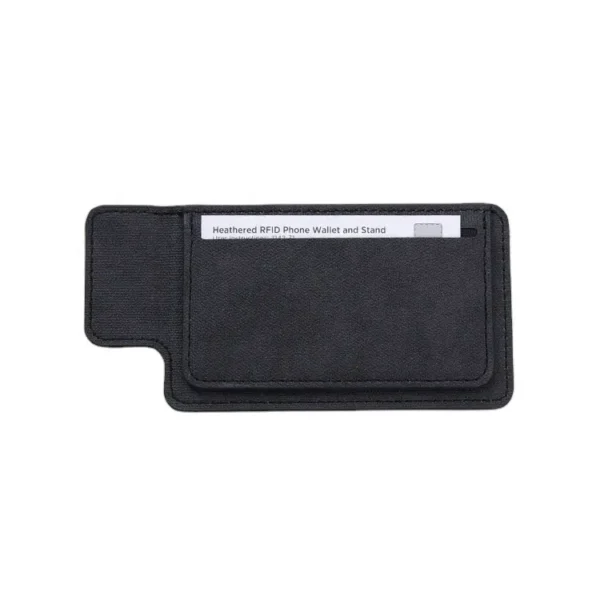 PU Leather Multi-function Card Wallet - RFID, Smart Phone Stand Heather Design - Image 5