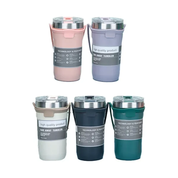 Creative Stainless Steel Double-sealed Travel Mug - Portable Car Coffee Cup Gift - Image 2