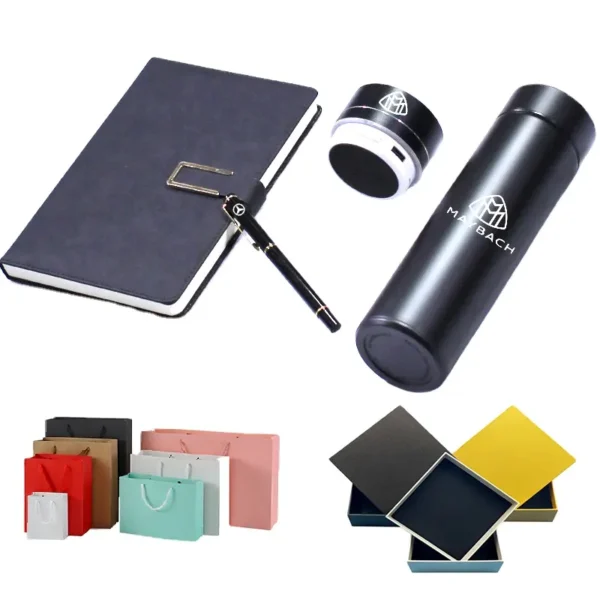 Custom Logo Promo Gift Set - Speaker, Tumbler, Pen, Notebook - Image 6