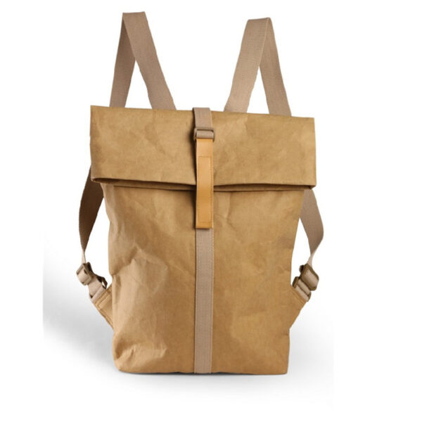 Eco friendly Wash Kraft Paper Travel Backpacks Outdoor Travel Bag - Image 2