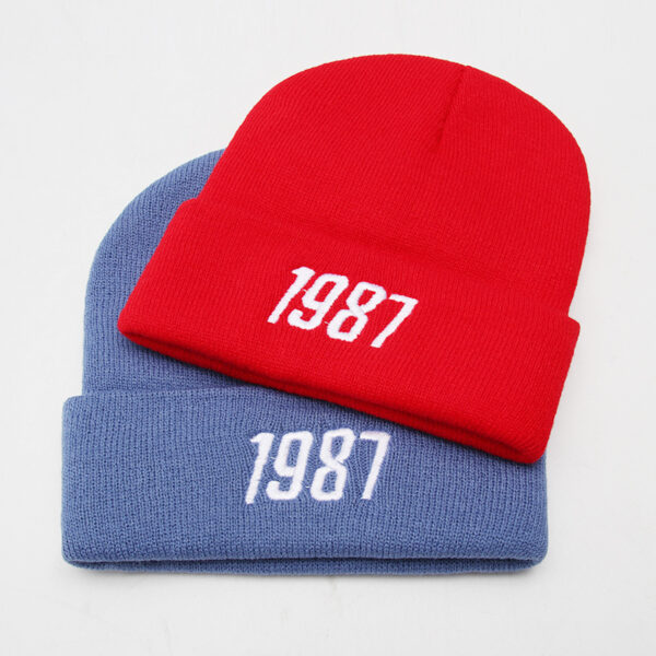 Knitted Beanie Hat Unisex Versatile Warm Hat Acrylic Knitting Hat - Image 8