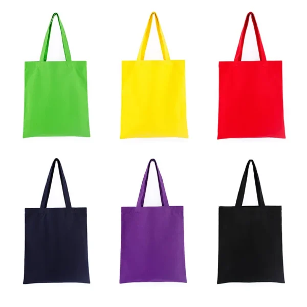 Custom Logo Canvas Tote - Eco-Friendly Reusable Shopping Bag for Women with Pocket Zipper - Image 2