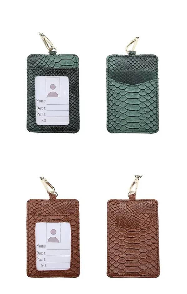Custom Logo Leather PU Lanyard - Card Badge Holder for Promotions - Image 4