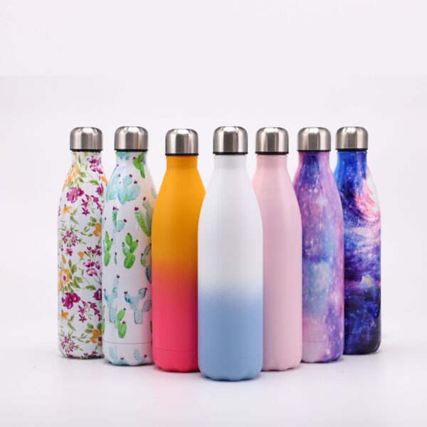 Custom 500/1000ml Stainless Steel Cola Shape Water Bottles - Image 6