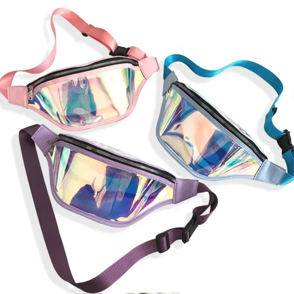 Women's Waterproof Holographic Fanny Packs - Image 4