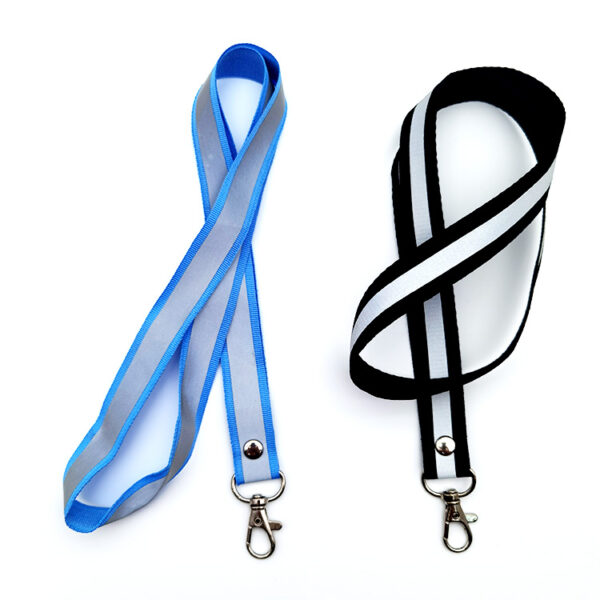 High Visibility Lanyard Reflective Logoband Customized Logo - Image 2
