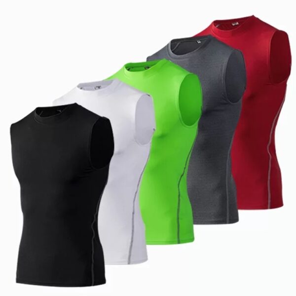 Gym Athletic Sports Sleeveless T Shirt Fitness Activewear Tank Tops - Image 3