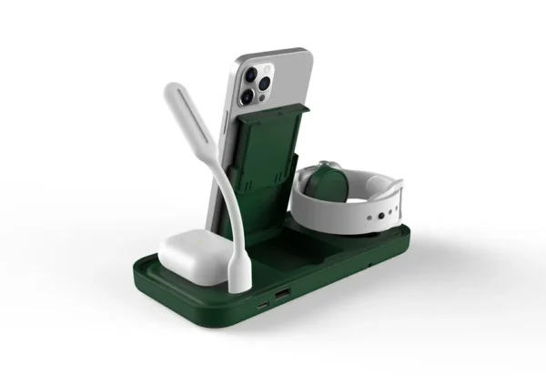 15W Wireless Charger - Multifunction Fan Desk Lamp with Phone Holder - Image 4