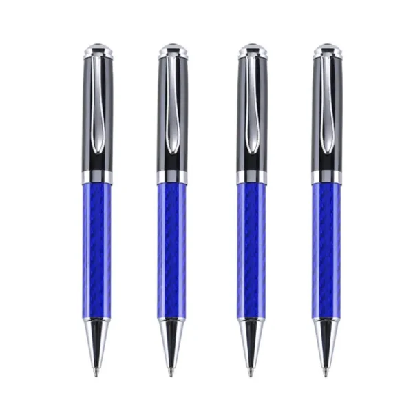 Luxury Carbon Fiber Pen - Silver Clip, Heavy Metal Gift - Image 6