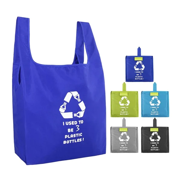 Reusable RPET Shopping Bag - Waterproof, Custom Printed Foldable Bag - Image 2